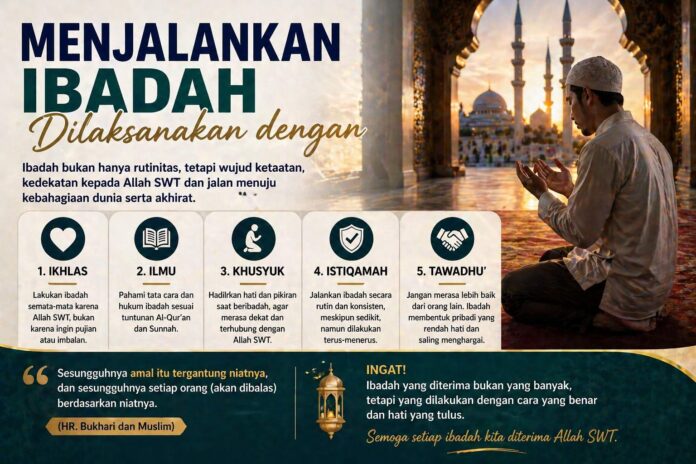 Menjalankan Ibadah Dilaksanakan Dengan