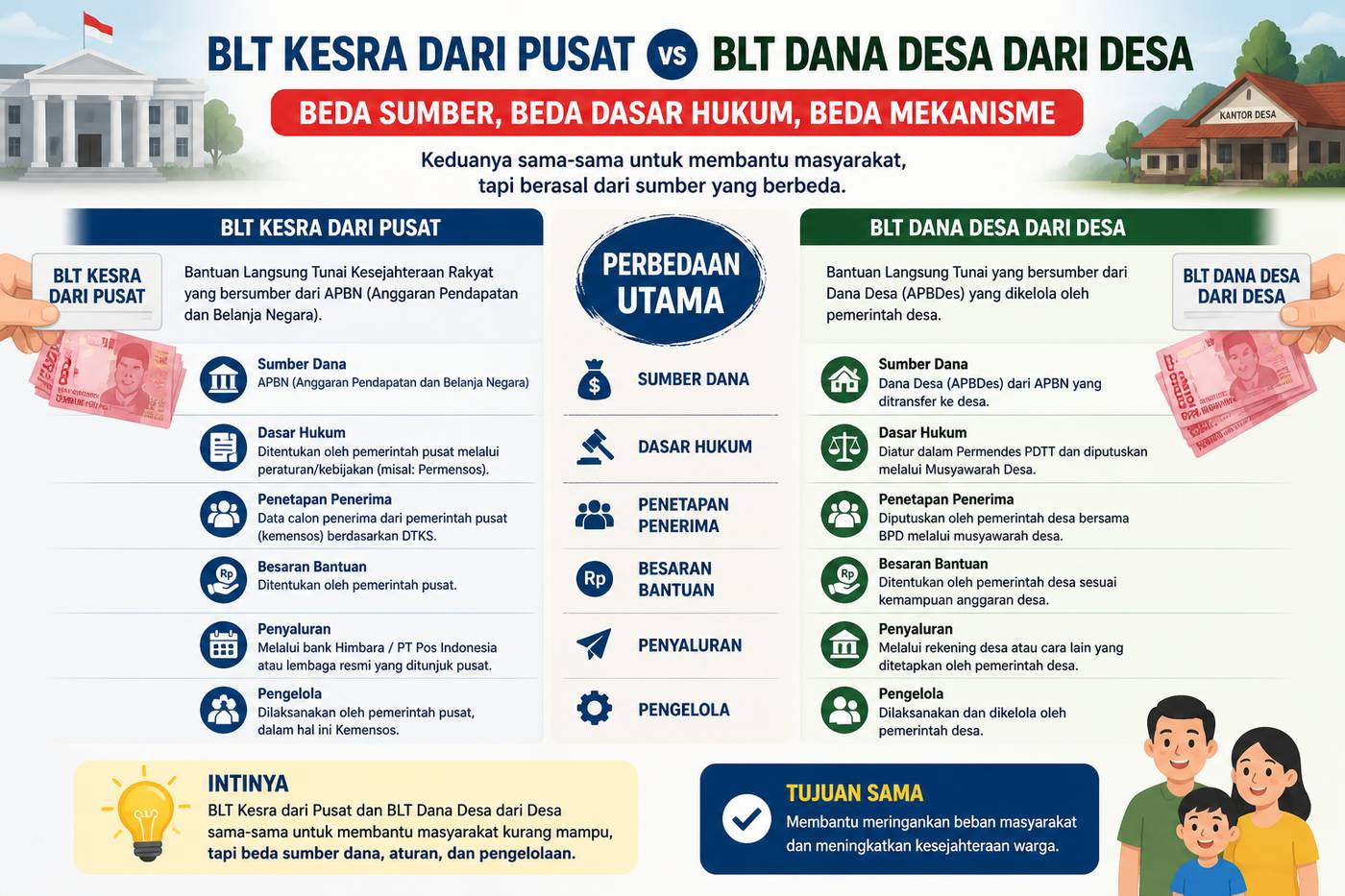 BLT Kesra Dari Pusat BLT Dana Desa Dari Desa