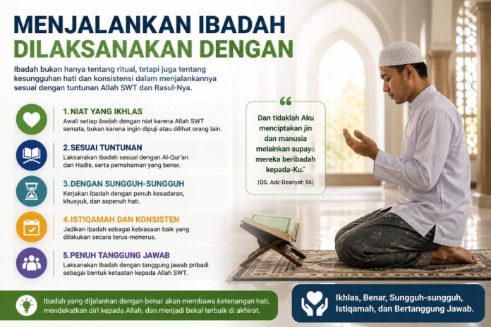 Menjalankan Ibadah Dilaksanakan Dengan