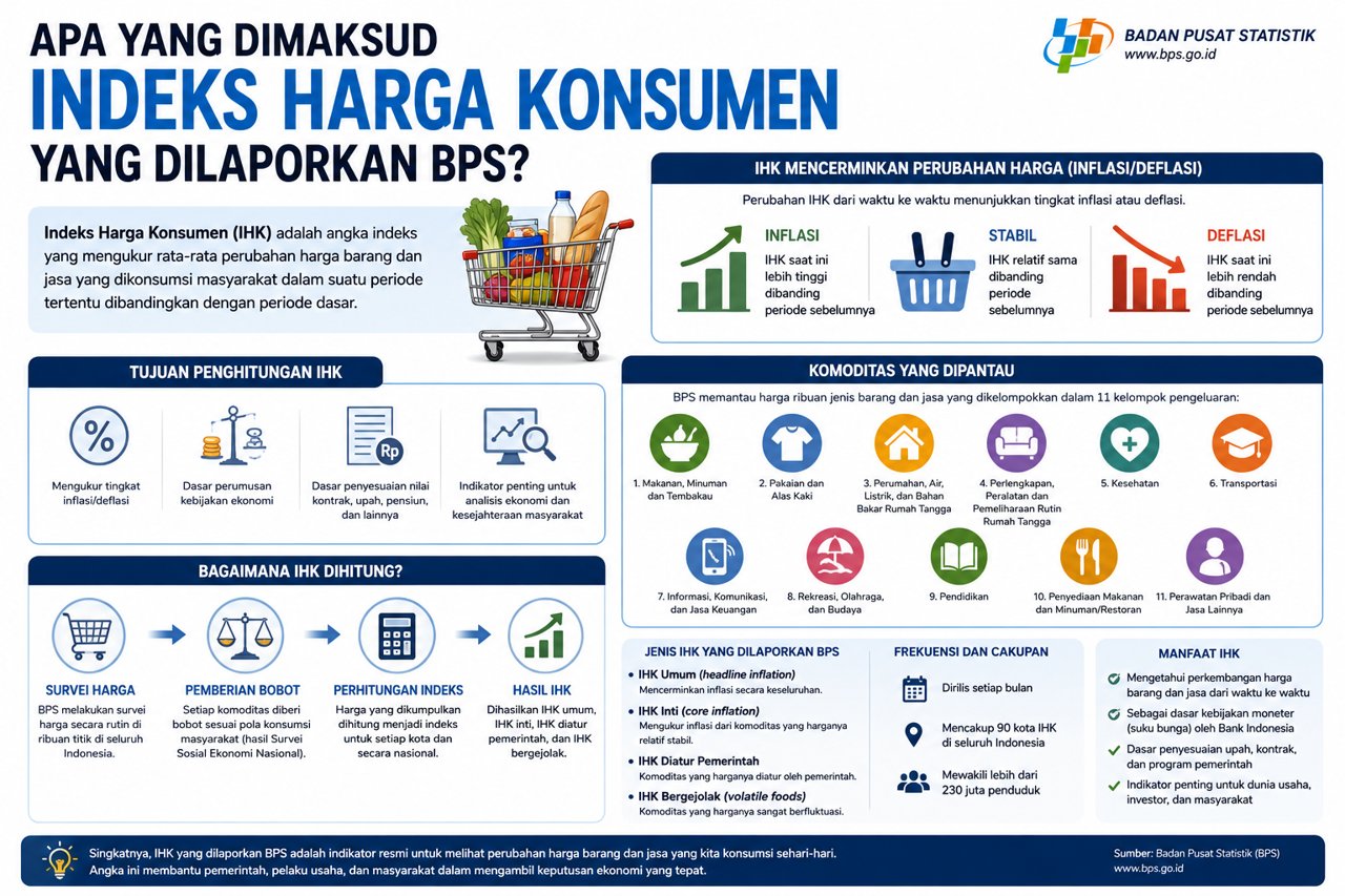 Apa Yang Dimaksud Indeks Harga Konsumen Yang Dilaporkan BPS