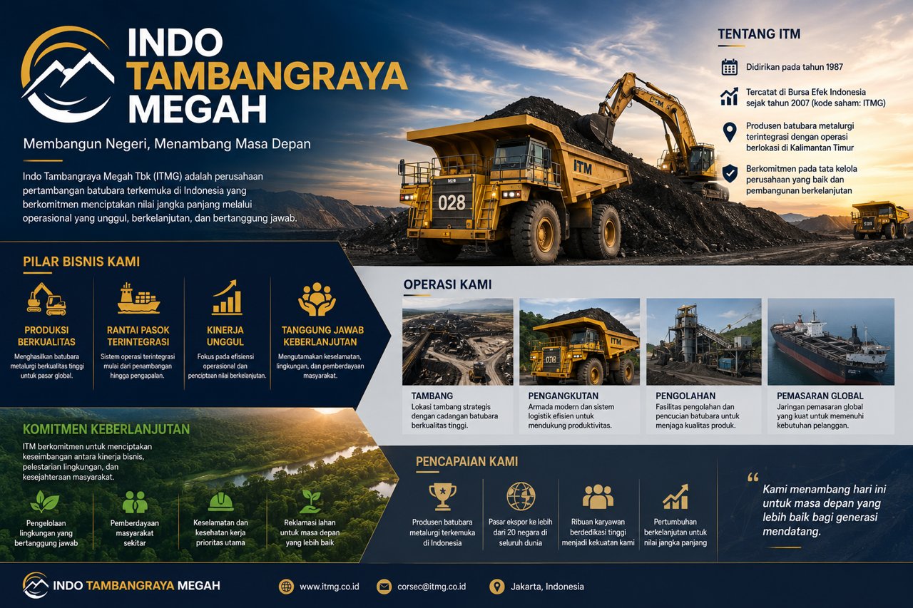 Tentang Indo Tambangraya Megah Perjalanan Bisnis Batu Bara
