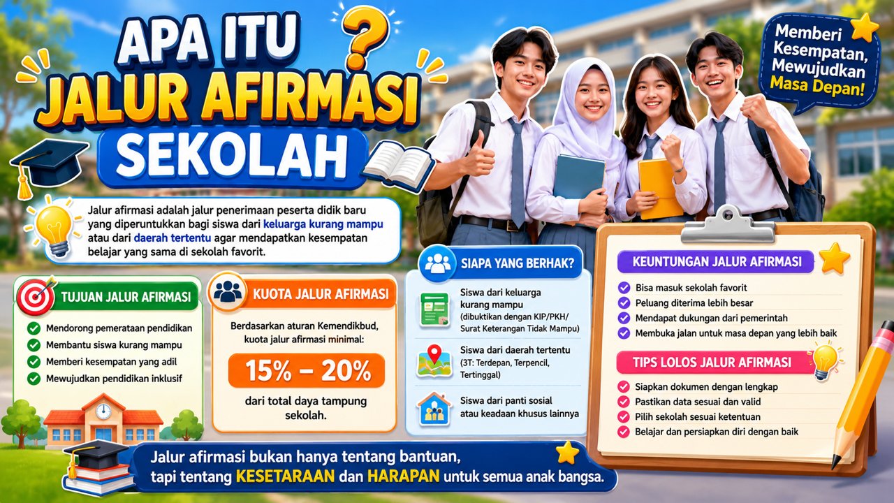 Apa Itu Jalur Afirmasi Sekolah Dan Siapa Saja Yang Berhak