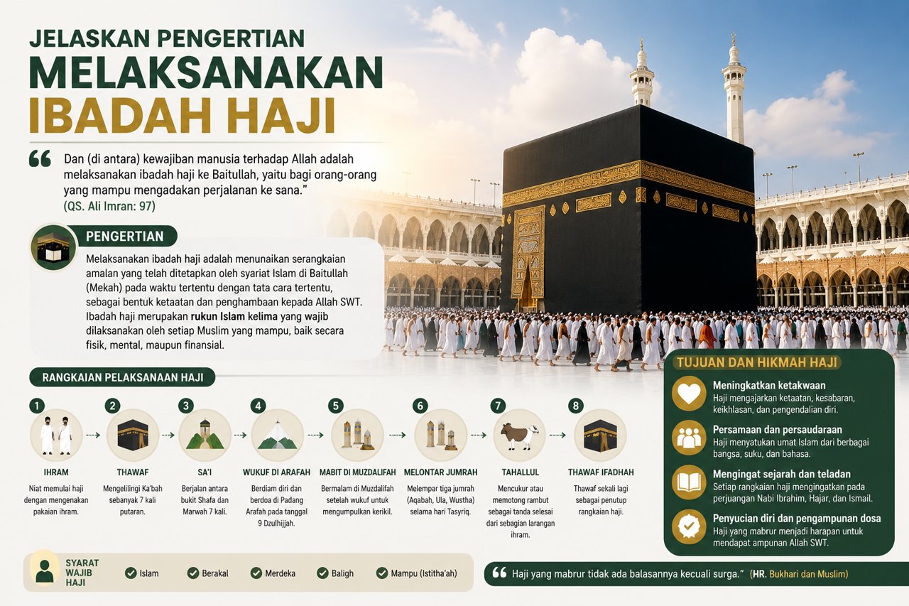 Jelaskan Pengertian Melaksanakan Ibadah Haji Lengkap