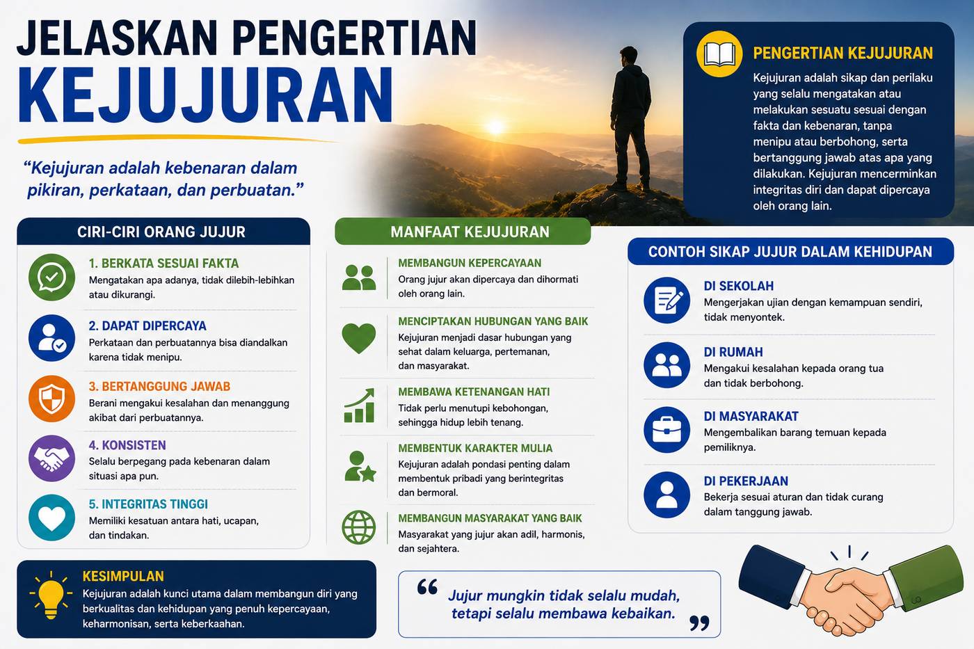 Jelaskan Pengertian Kejujuran Dalam Kehidupan Sehari