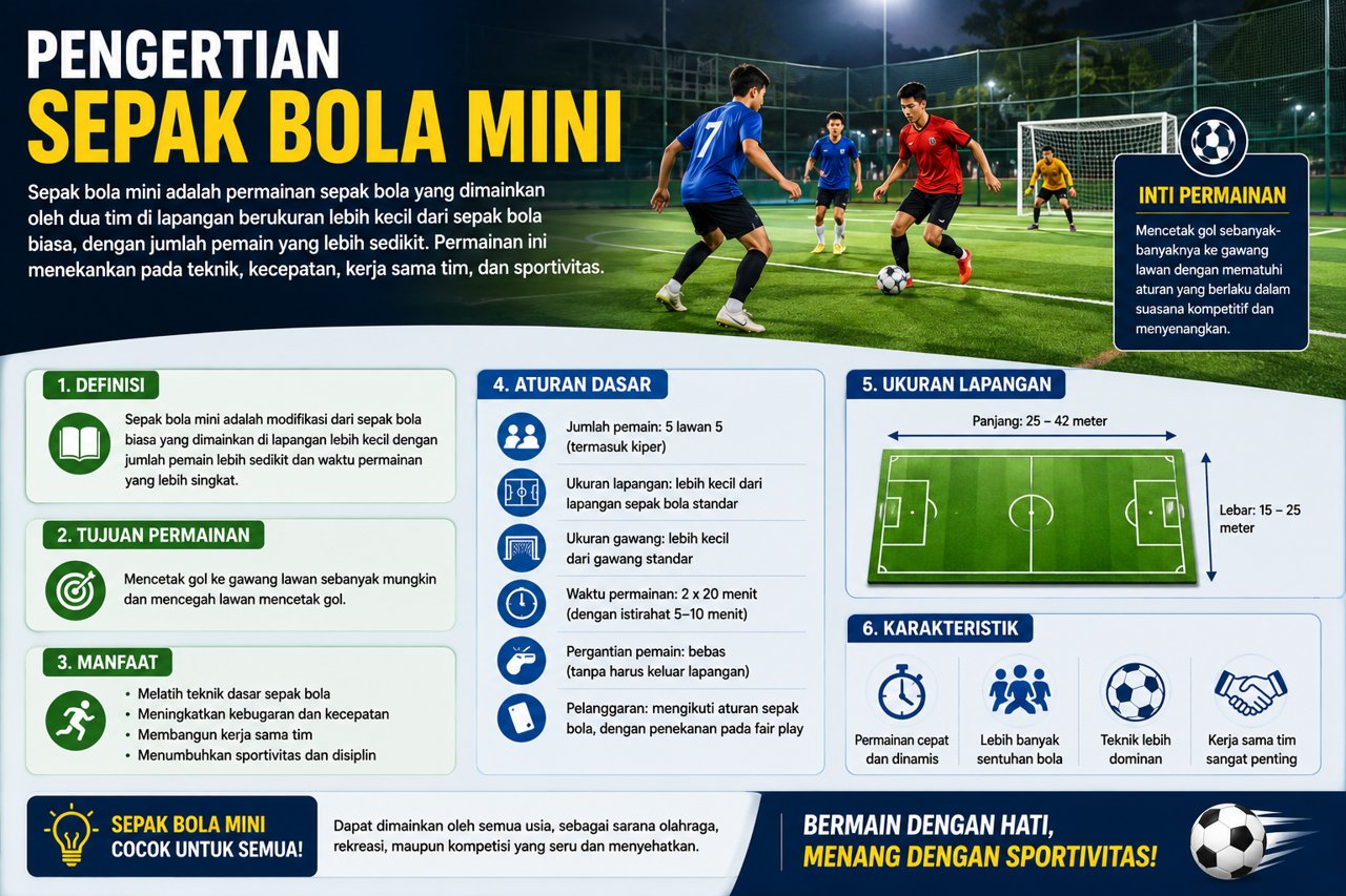 Pengertian Sepak Bola Mini Dan Aturannya Lengkap