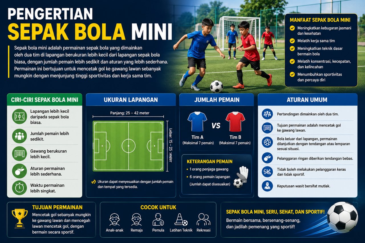 Pengertian Sepak Bola Mini Dan Aturannya Lengkap