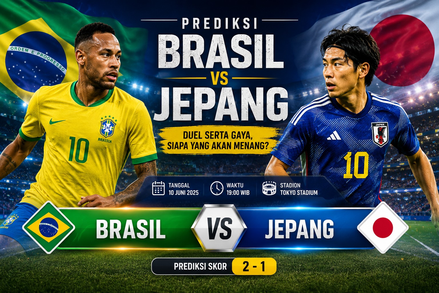 Prediksi Brasil vs Jepang Duel Teknik dan Kecepatan