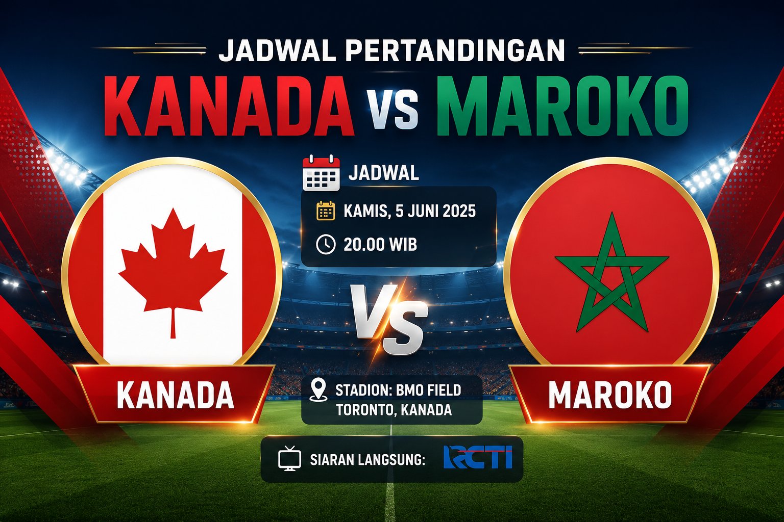 Jadwal Kanada vs Maroko Jadi Sorotan Laga Dunia