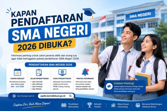 Kapan Pendaftaran SMA Negeri 2026 Dibuka