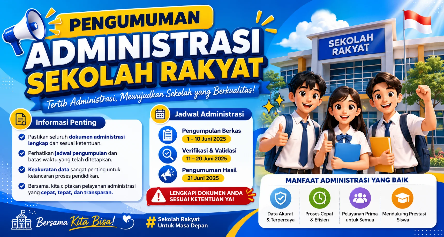 Pengumuman Administrasi Sekolah Rakyat Resmi Sudah Dibuka