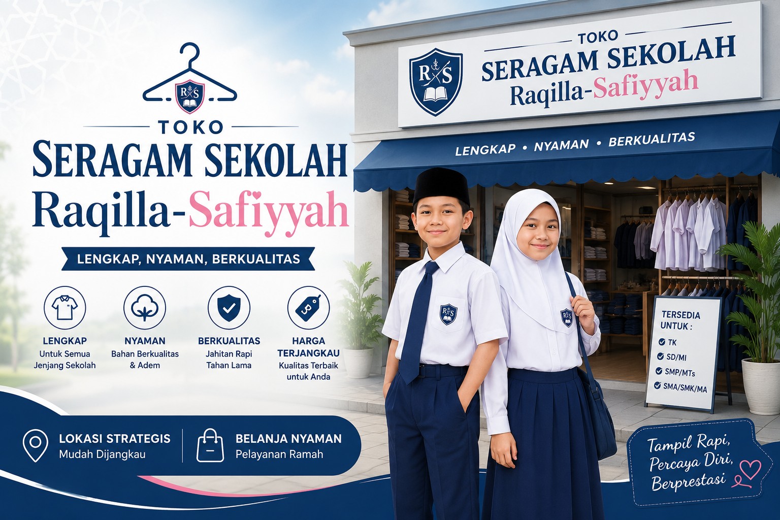 Toko Seragam Sekolah Raqilla-Safiyyah Lengkap Dan Terpercaya