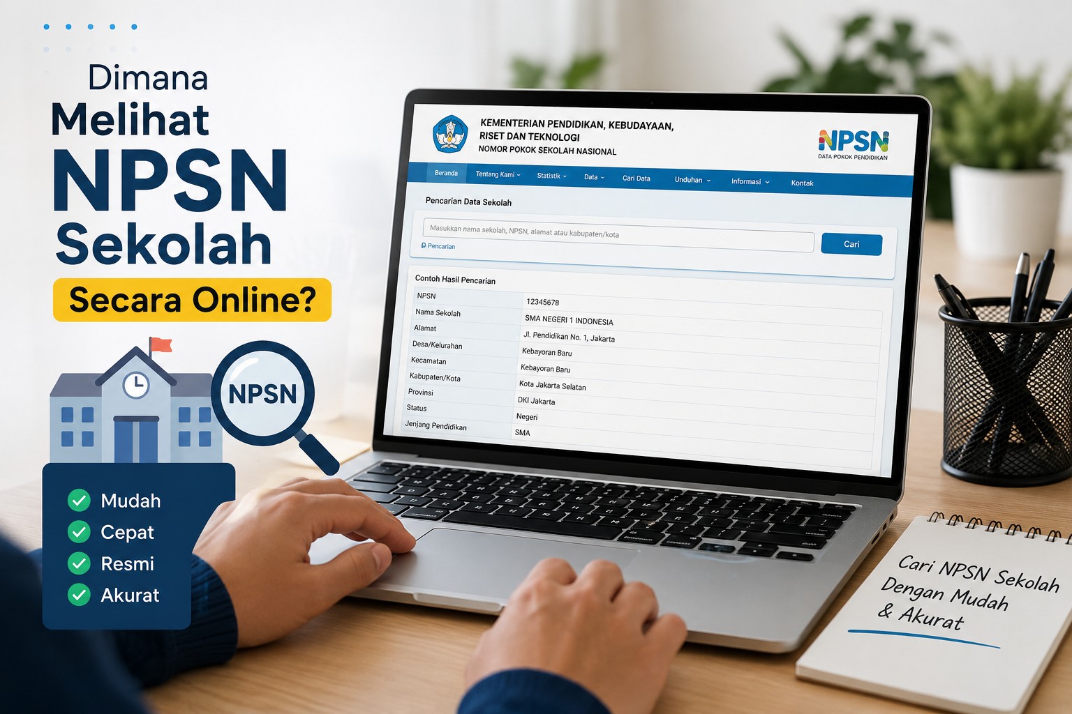 Dimana Melihat NPSN Sekolah Secara Online Ini Panduannya