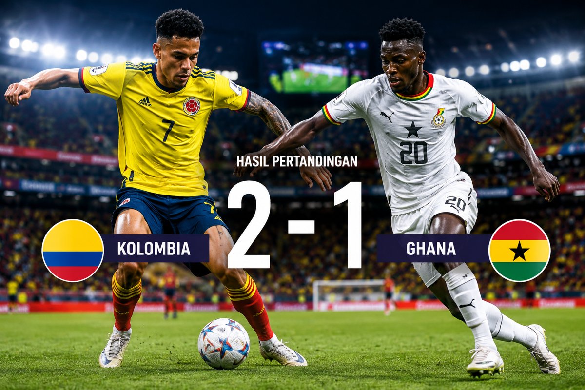 Hasil Kolombia vs Ghana Jadi Sorotan Laga Internasional