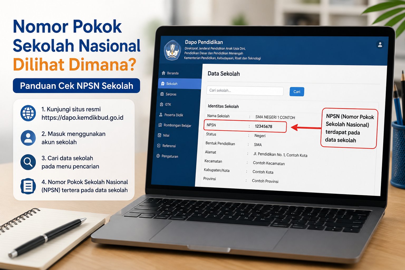 Cara Cek NPSN Sekolah Nasional Dengan Mudah Dan Resmi