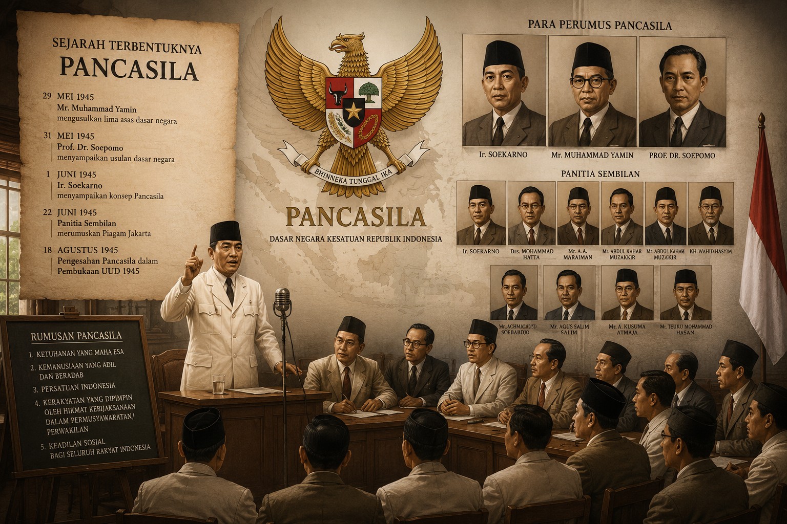 Sejarah Terbentuknya Pancasila
