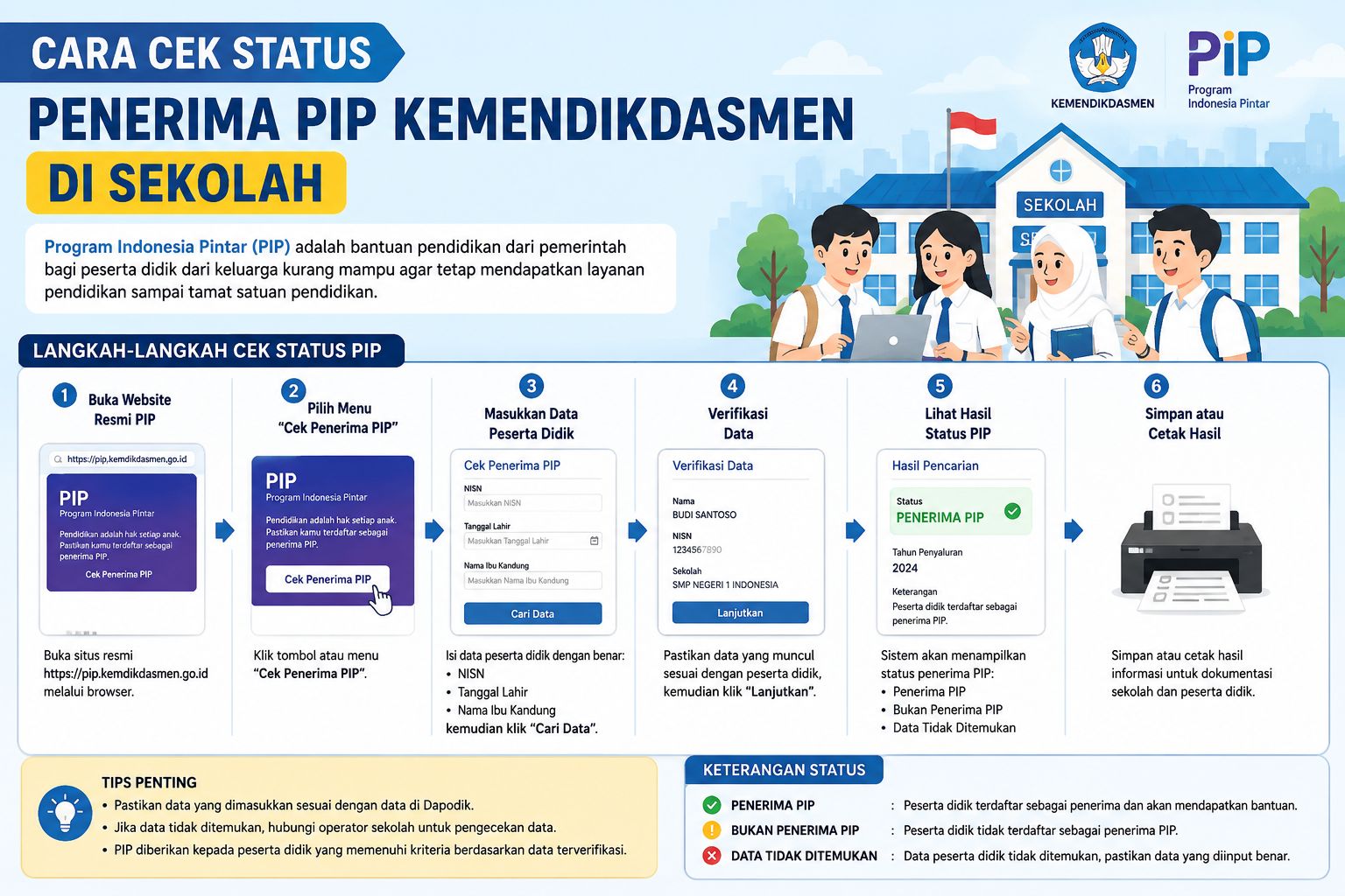 Cara Cek Status Penerima PIP