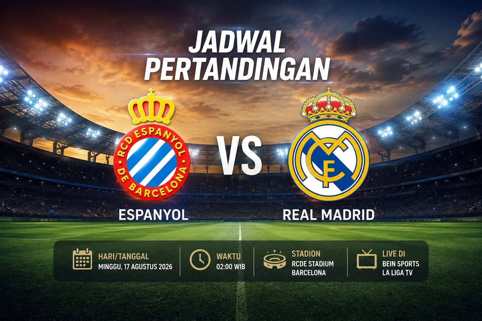 Jadwal Espanyol vs Madrid