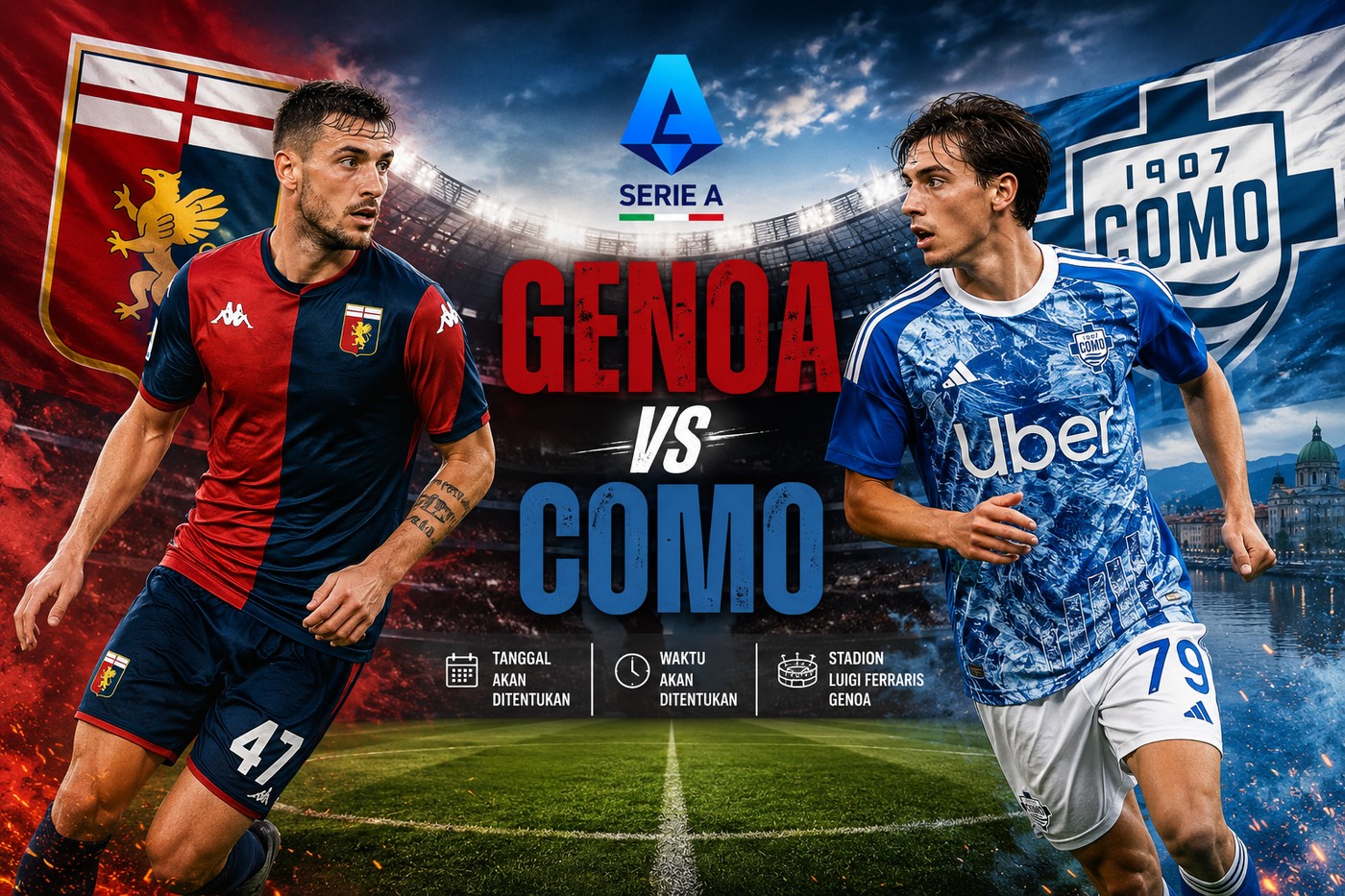 Pertandingan Genoa vs Como Jadi Sorotan Serie A