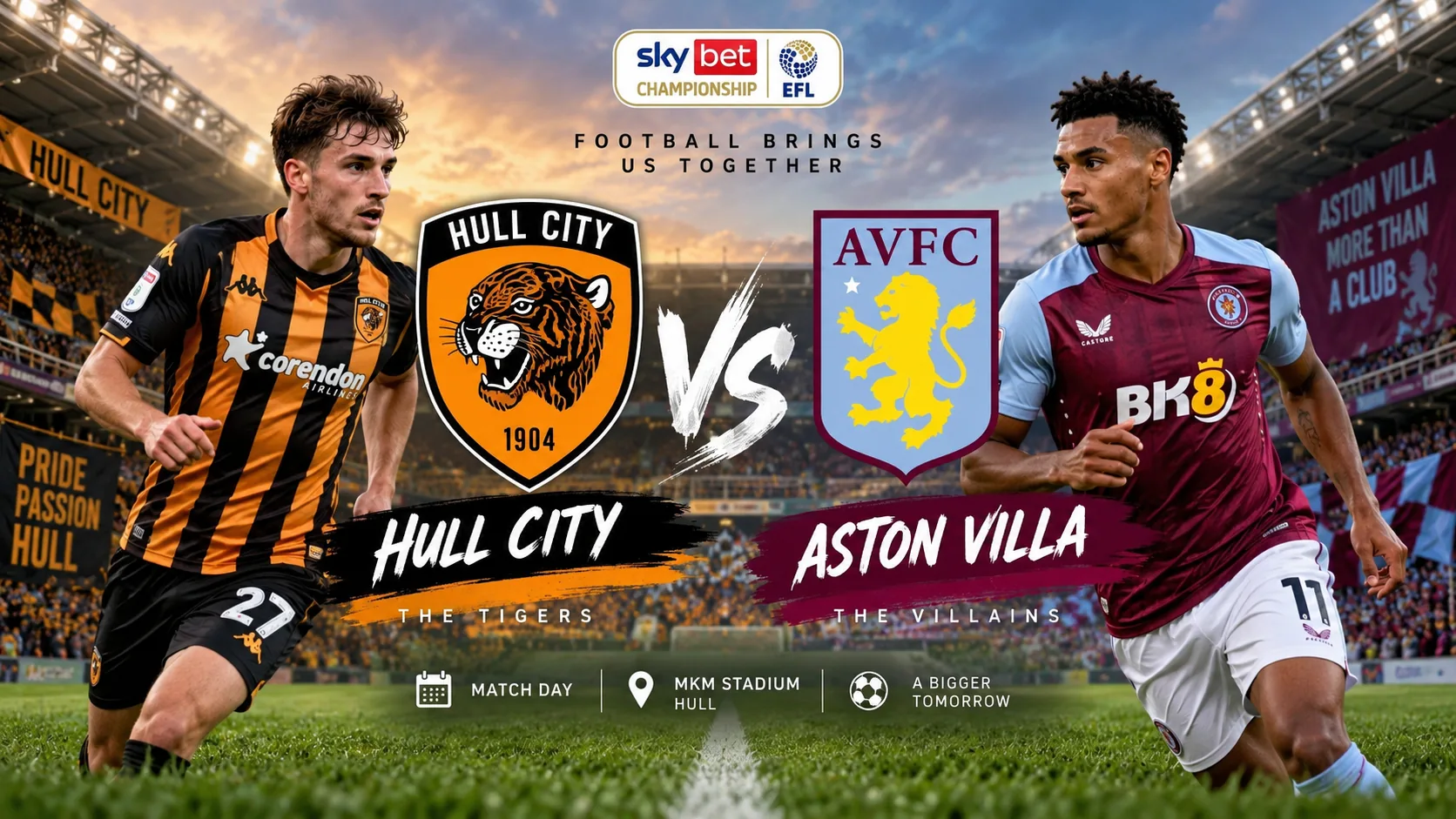 Pertandingan Hull vs Aston Jadi Sorotan Laga Inggris
