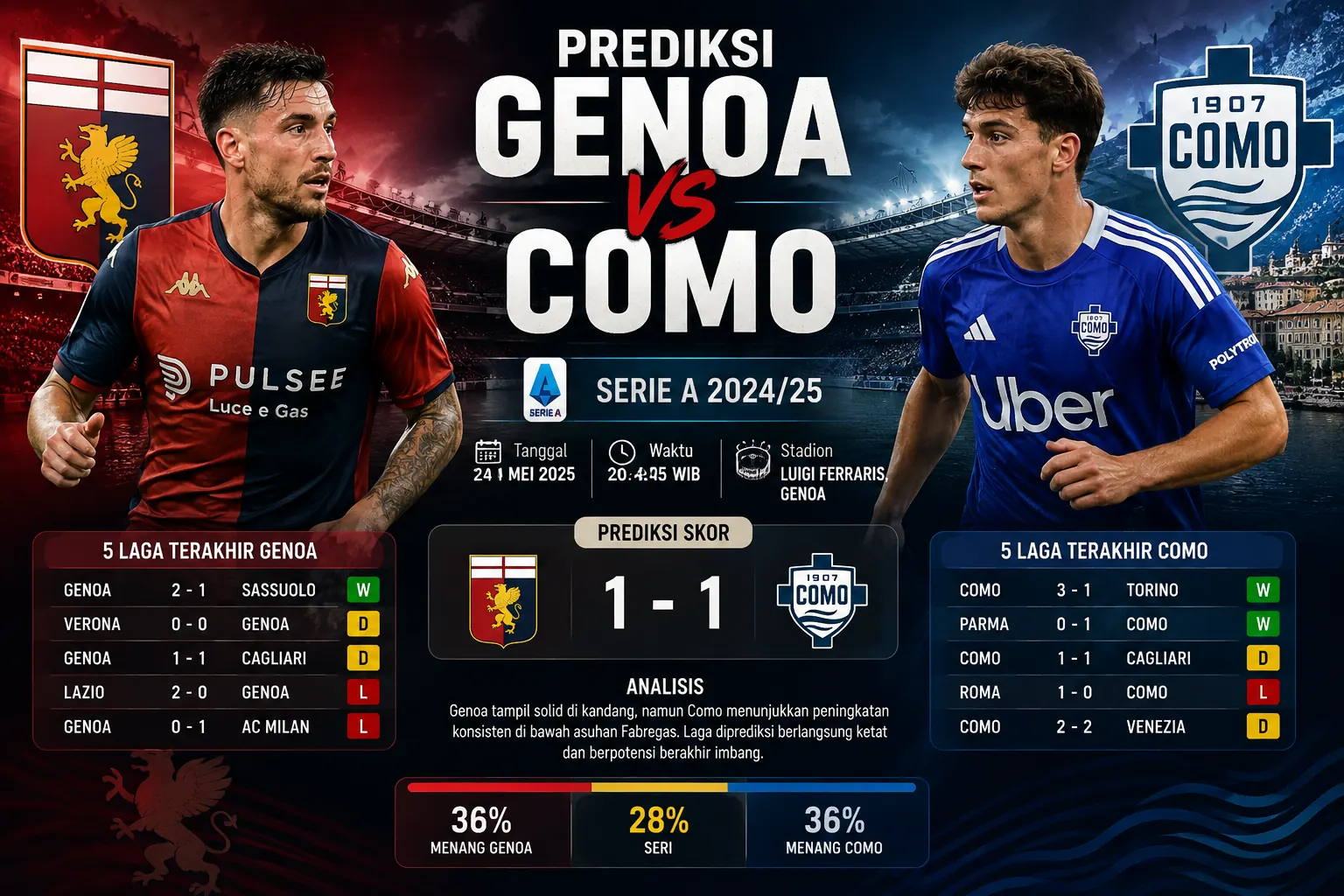 Prediksi Genoa vs Como