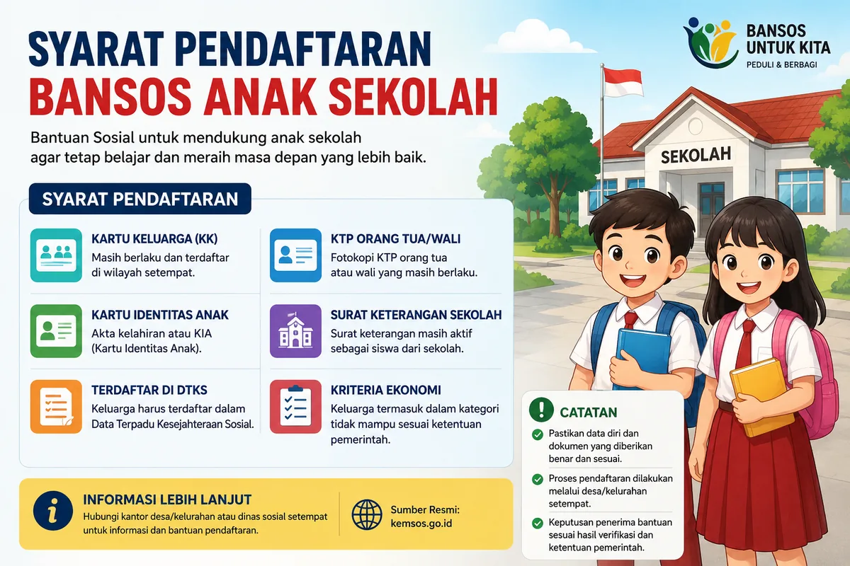 Syarat Pendaftaran Bansos Anak
