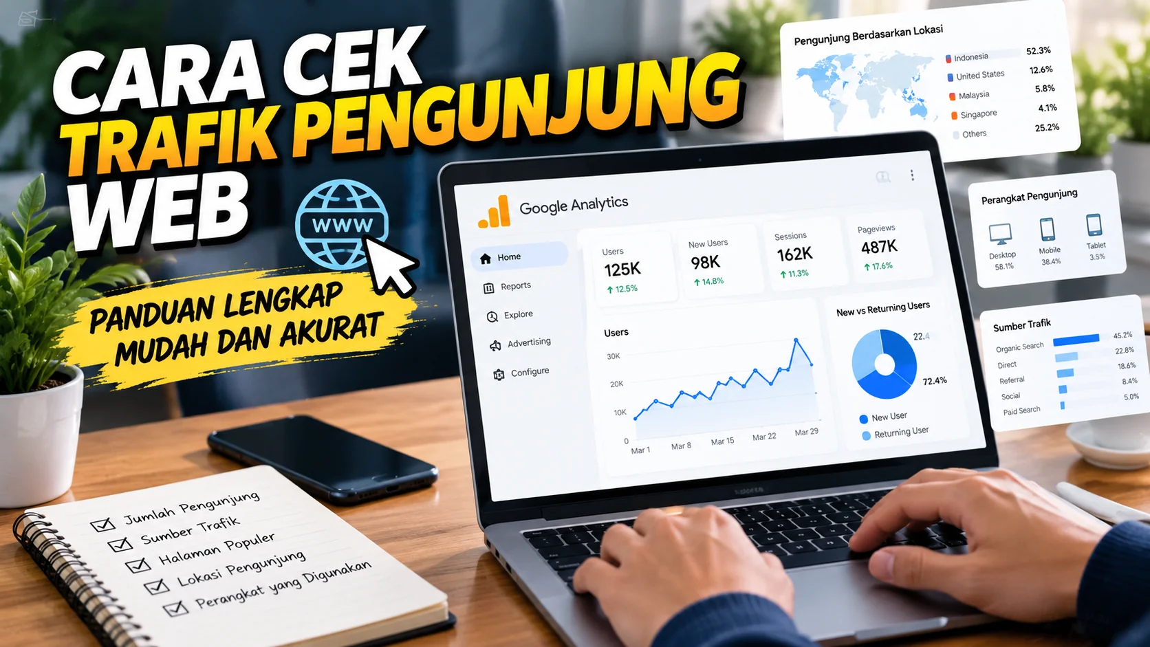 Cara Cek Trafik Pengunjung Website dengan Tools Gratis